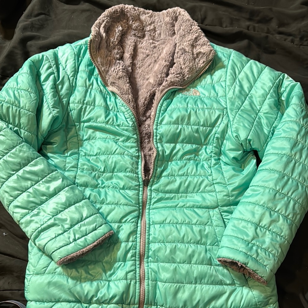 Northface Reversible Mint Green Quilted Jacket
